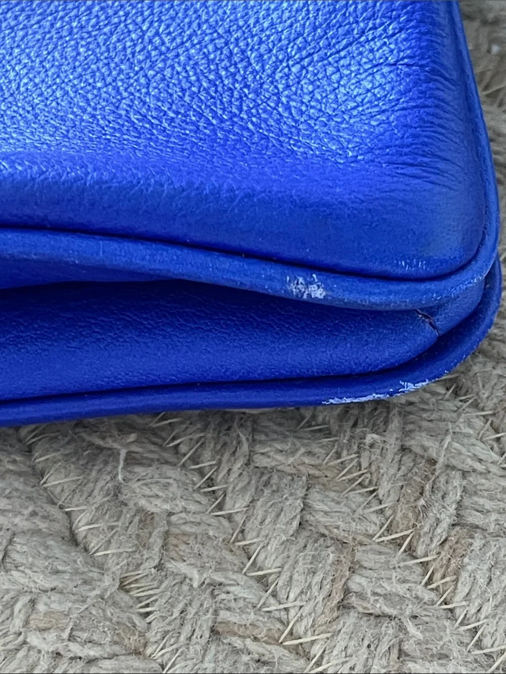 J. Crew Leather Tillary Crossbody in Cobalt Blue